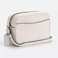 Coach Women's Camera Bag - Mini Jamie Refined Pebble Leather, Gold/Chalk | CQ875 CHK ,
