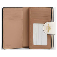 Coach Women's Zip Wallet - Medium Corner Canvas, Gold/White/Chalk | CW786 CHK ,