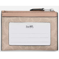 Coach Women's Id Case - Mini Skinny Signature Canvas, Silver/Sand/Taupe | CW870 TAE ,