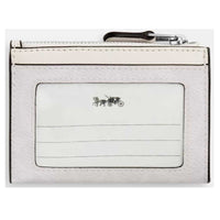 Coach Women's Id Case - Mini Skinny Signature Canvas, Silver/White/Chalk | CW870 WH CHK ,