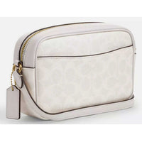 Coach Women's Camera Bag - Mini Jamie Signature Canvas, Gold/White/Chalk | CY752 CHK ,