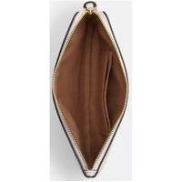 Coach Women's Wristlet - Large Corner Signature Canvas, Gold/White/Chalk | CZ277 CHK ,