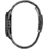 Bulova Men's Watch - Quartz Textured Black Dial Stainless Steel Bracelet | 98B438 ,