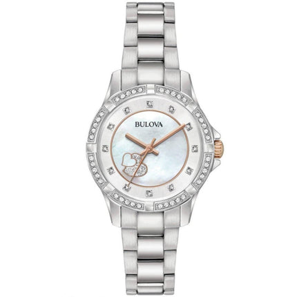 Bulova Women's Watch - Crystal Collection MOP Dial Stainless Steel Bracelet | 98L232 ,