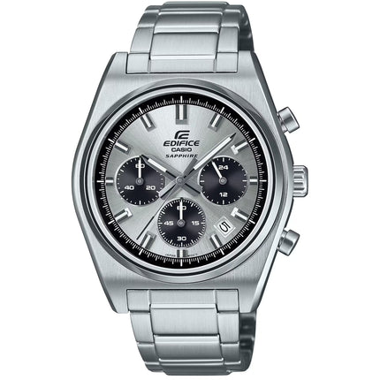 Casio Men's Watch - Edifice Chrono Silver and Black Dial Bracelet | EFB-730D-7AVCR ,