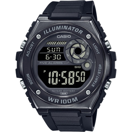 Casio Men's Watch - Alarm Black and Grey Digital Dial Resin Strap | MWD-100HB-1BVCF ,