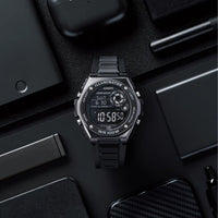 Casio Men's Watch - Alarm Black and Grey Digital Dial Resin Strap | MWD-100HB-1BVCF ,