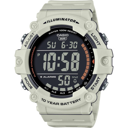 Casio Unisex Digital Watch - Dual Time Chrono White Resin Strap | AE-1500WH-8B2VCF ,