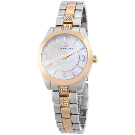 Timex Women's Watch - Viewpoint White MOP Dial Crystal Two Tone Bracelet | CC3D860009J ,