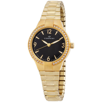 Timex Women's Watch - Viewpoint Black Dial Crystal Bezel Bracelet | CC3D861009J ,