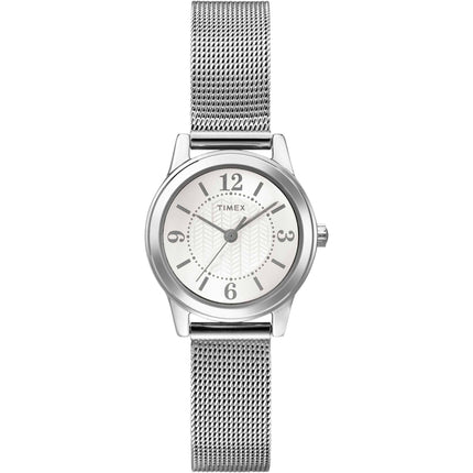 Timex Women's Watch - Casey Silver Tone Dial Stainless Steel Mesh Bracelet | T2P4579J ,