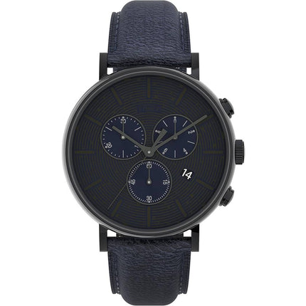 Timex Men's Watch - Fairfield Chronograph Blue Dial Leather Strap Date | TW2U88900VQ ,