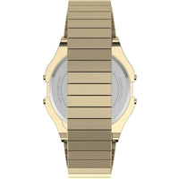 Timex Unisex Watch - T80 Alarm Digital Dial Yellow Gold Steel Bracelet | TW2V19200YB ,