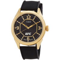 Timex Men's Watch - UFC Street Gold Tone Case Black Dial Silicone Strap | TW2V56000JT ,