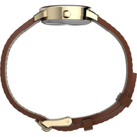 Timex Women's Analog Watch - Easy Reader Cream Dial Brown Leather Strap | TW2V754009J ,