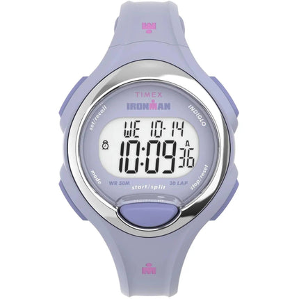 Timex Women's Digital Watch - Ironman Essential 30 Chrono Purple Strap | TW2W171009J ,