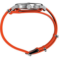 Timex Men's Analog Watch - Weekender Quartz White Dial Orange Strap | TW2W99500VQ ,
