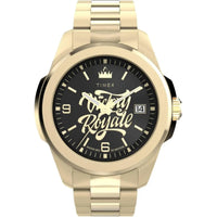 Timex Men's Watch - x Fortnite Essex Black Dial Yellow Gold Bracelet | TW2Y47200JR ,