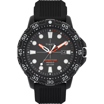 Timex Men's Watch - Expedition Gallatin Quartz Black Dial Silicone Strap | TW4B25500JT ,