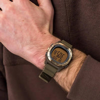 Timex Unisex Digital Watch - Quartz Alarm Brown Dial Silicone Strap | TW5M35400VQ ,