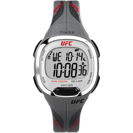 Timex Women's Digital Watch - UFC Quartz Alarm Chrono Grey Resin Strap | TW5M52100JT ,