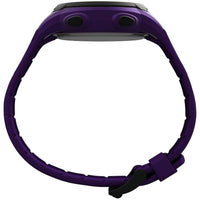 Timex Unisex Digital Watch - Quartz Grey Dial Purple Silicone Strap | TW5M58600SO ,