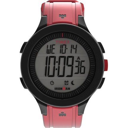 Timex Unisex Watch - Ironman Triathlon Alarm Chrono Red Silicone Strap | TW5M62300JT ,