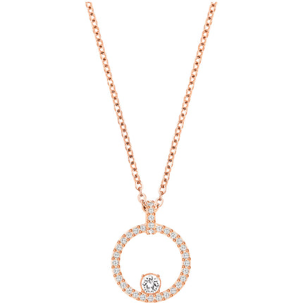 Swarovski Women's Pendant Necklace - Constella Clear Crystal Pavé Circle | 5202446 ,