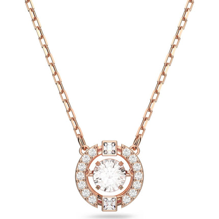 Swarovski Women's Pendant Necklace - Una Dancing Crystal Design Rose Gold | 5272364 ,