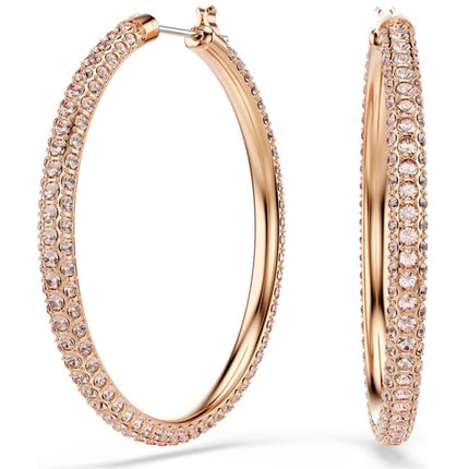 Swarovski Women's Hoop Earrings - Dextera Crystal Pavé Rose Gold Plated | 5383938 ,