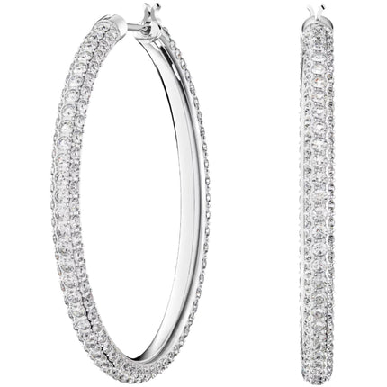 Swarovski Women's Hoop Earrings - Dextera Crystal Pavé Rhodium Plated | 5389432 ,
