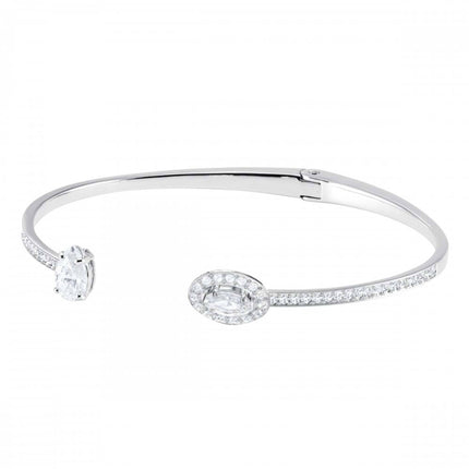Swarovski Women's Cuff Bracelet - Attract Drop-Shaped Stone Rhodium Plated | 5416190 ,