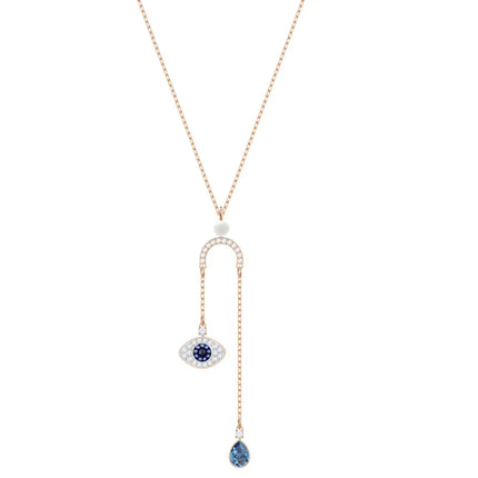 Swarovski Women's Necklace - Symbolic Evil Eye Symbol Rose Gold Tone Y | 5425861 ,