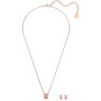 Swarovski Women's Angelic Set - Una Pink Octagon Cut Stones Rose Gold Tone | 5620548 ,
