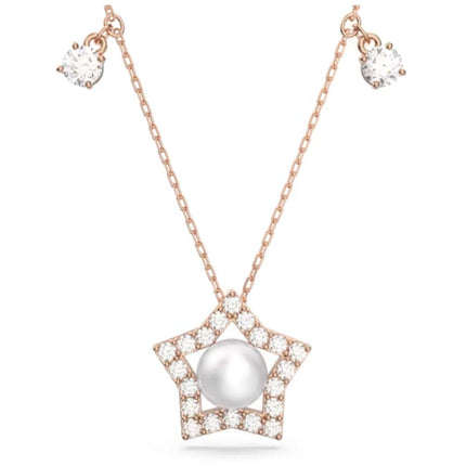 Swarovski Women's Necklace - Stella Pavé-Embellished Star Motif with Pearl | 5645382 ,
