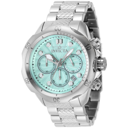 Invicta Men's Watch - Venom Chronograph Turquoise Dial Silver Steel Bracelet | 47749 ,