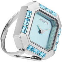 Invicta Women's Mini Ring Watch - Angel Light Blue Dial Silver Band Crystal | 49579 ,