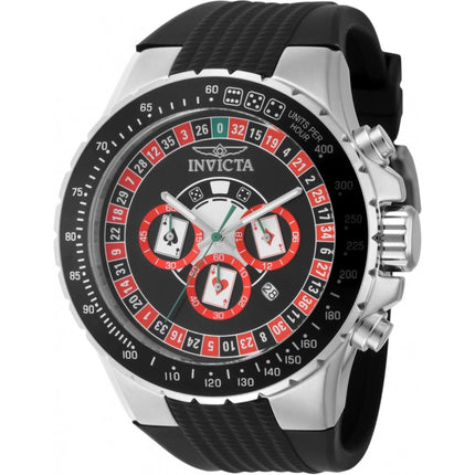 Invicta Men's Watch - Aviator Chronograph Black Silicone Rubber Strap Date | 49850 ,