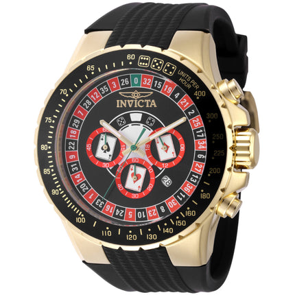 Invicta Men's Watch - Aviator Quartz Chronograph Black, Red and Silver Dial | 49851 ,