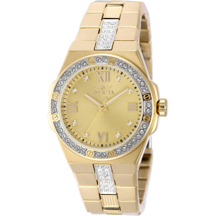 Invicta Women's Watch - Specialty Quartz Gold Tone Brass Dial Steel Bracelet | 50188 ,