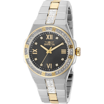 Invicta Women's Watch - Specialty Brass Quartz Charcoal Dial Two Tone Bracelet | 50189 ,