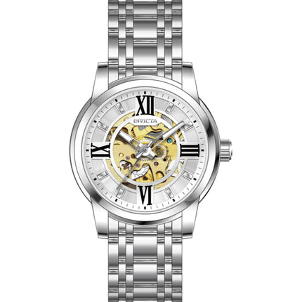 Invicta Men's Watch - Objet D Art Semi-Skeleton Dial Silver Steel Bracelet | 69133 ,