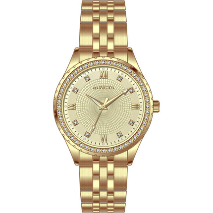 Invicta Women's Watch - Wildflower Quartz Beige Dial Yellow Gold Bracelet | 69231 ,