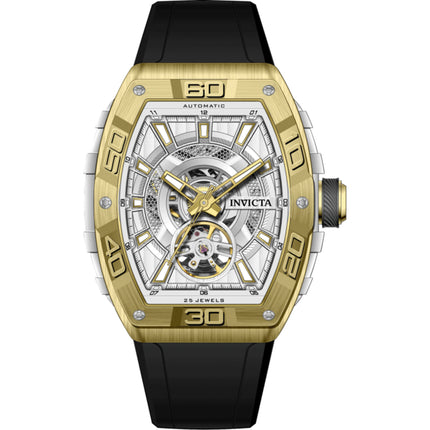 Invicta Men's Watch - S1 Rally Automatic Silver Tone Dial Black Silicone Strap | 69520 ,