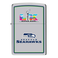 Zippo Windproof Pocket Lighter - NFL Super Bowl LX High Polish Chrome Finish | 47299 ,
