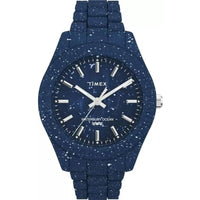 Timex Men's Watch - Waterbury Ocean Quartz Blue Resin Case Bracelet | TW2V37400JR ,