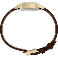 Timex Women's Watch - Easy Reader White Dial Brown Leather Eco Strap | TW2W32600JT ,