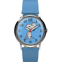 Timex Men's Watch - Marlin x Peanuts Snoopy Blue Dial Leather Strap | TW2W794000Q ,