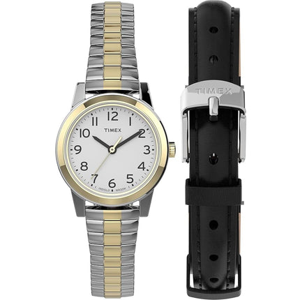 Timex Women's Watch - Quartz White Dial Two Tone Steel Expansion Band | TWG027800NG ,