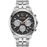 Bulova Men's Watch - Classic Chronograph Black and Silver Dial Bracelet | 96B392 ,